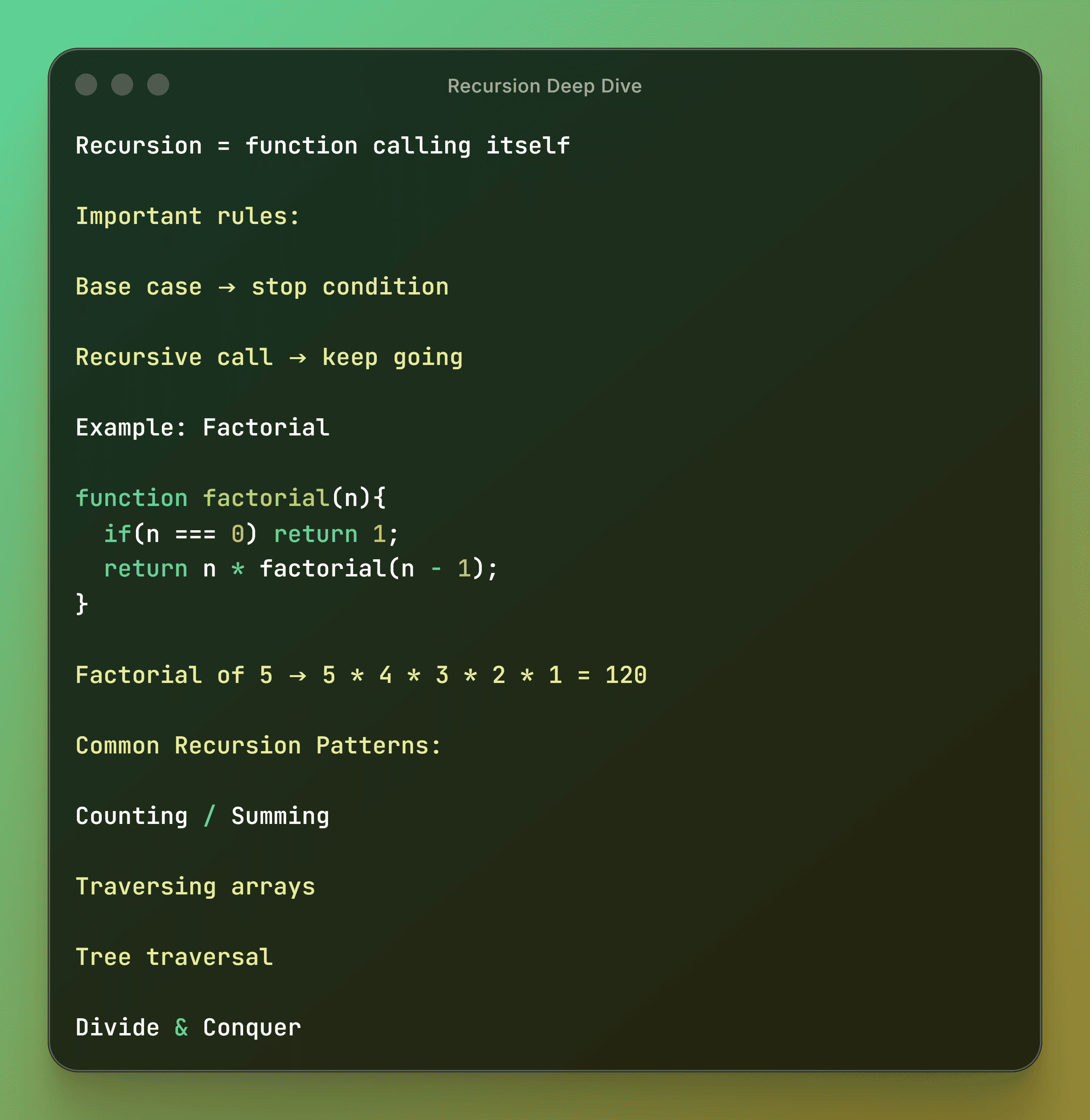 Recursion Deep Dive